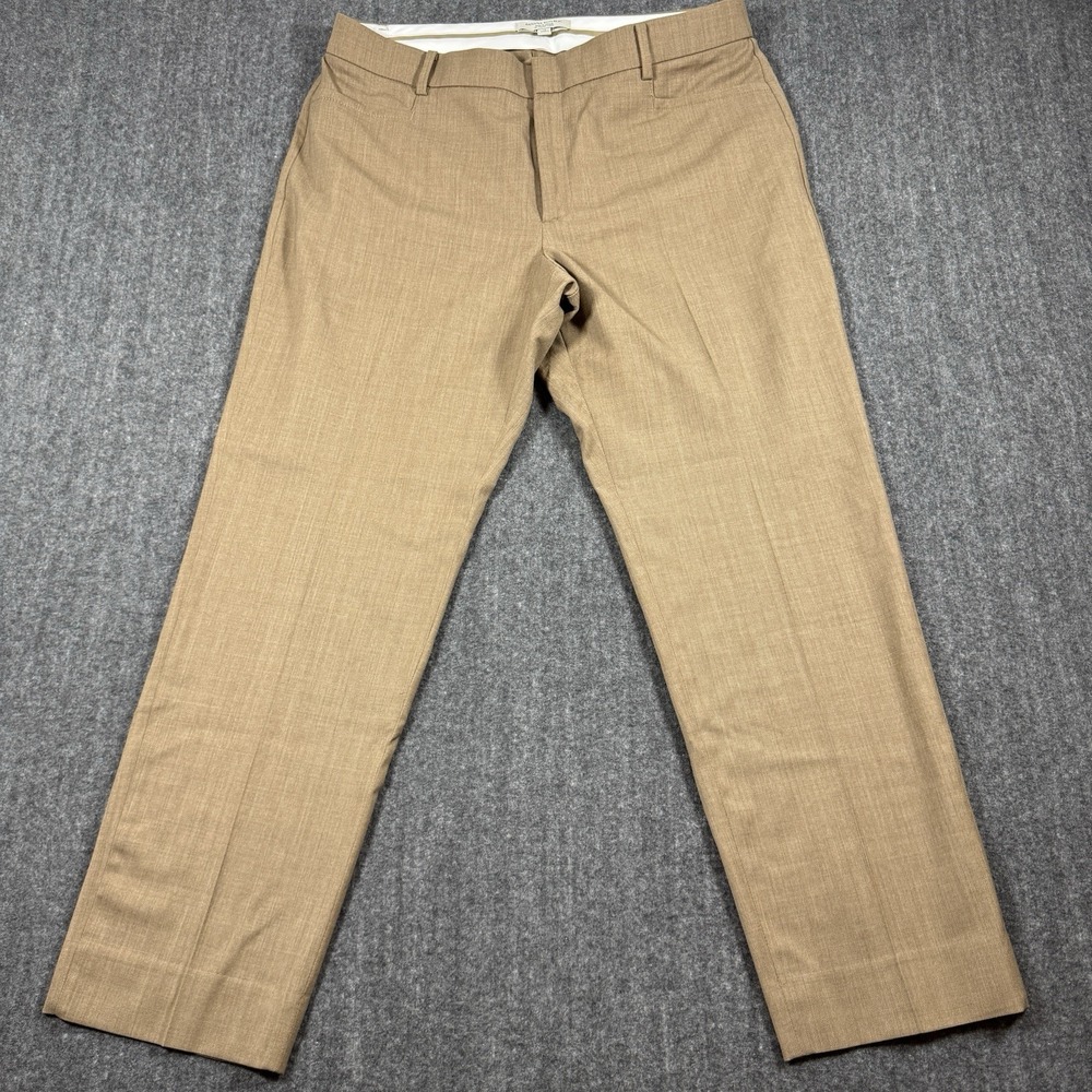 Banana Republic Women's 12 Italian Fabric 98% Wool Dress Pants Tan Trousers